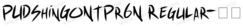 PUDShinGoNTPr6N Regular字体转换